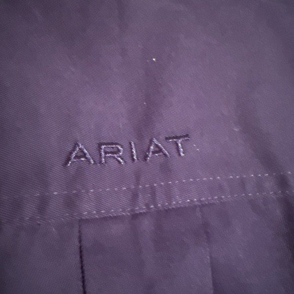 SHIRT Ariat  MENS LARGE Casual Western NAVY Long Sleeve Button Up - Picture 9 of 9